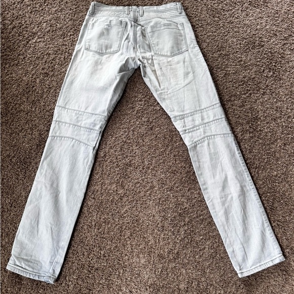 Mens GAP Stampd Light Wash Jeans Distressed EUC Size 32X34 - Picture 2 of 5